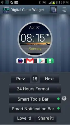 Digital Clock Widget android App screenshot 2